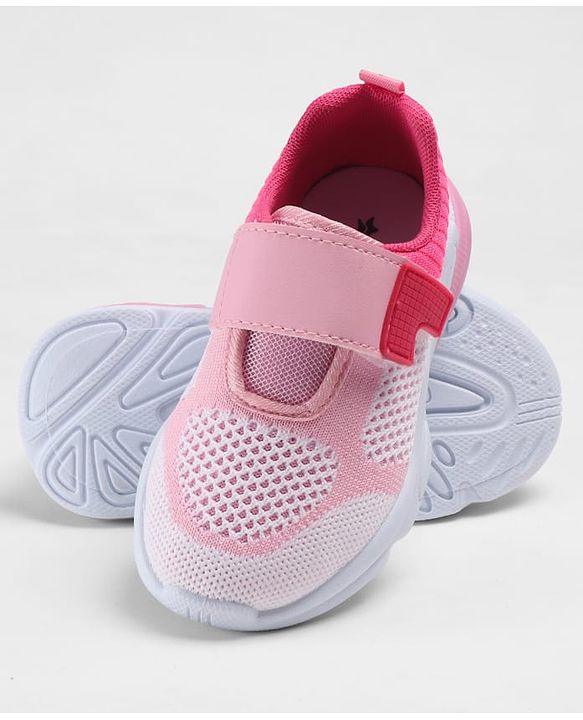 Cute Walk by Babyhug Velcro Closure Solid Sneakers - Pink