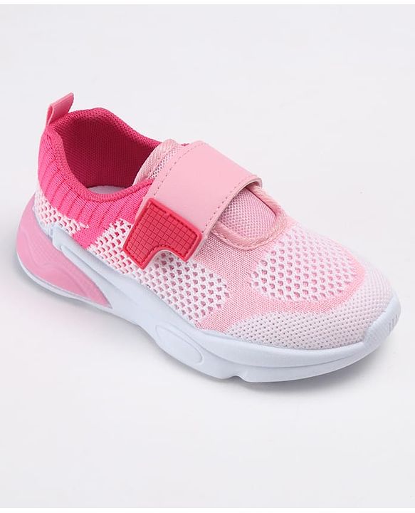 Cute Walk by Babyhug Velcro Closure Solid Sneakers - Pink