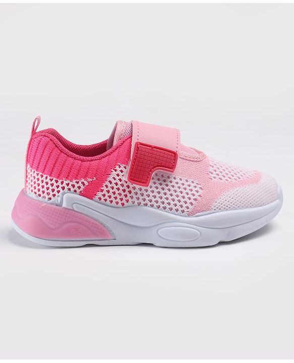 Cute Walk by Babyhug Velcro Closure Solid Sneakers - Pink