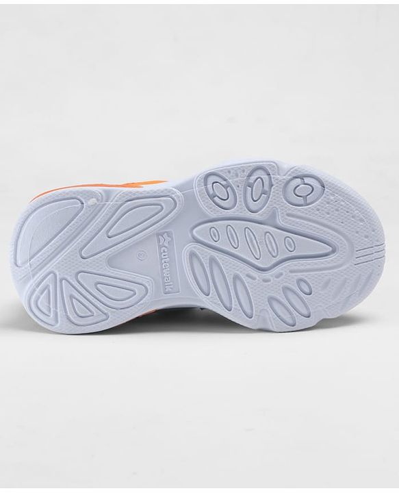 Cute Walk by Babyhug Velcro Closure Sneakers With Animal Patch - Grey