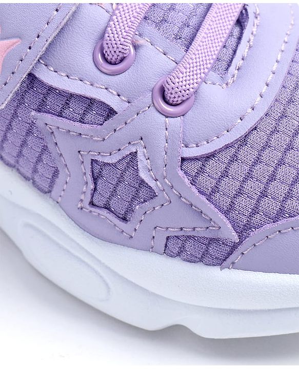 Cute Walk by Babyhug Velcro Closure Solid Sneaker Shoes - Purple