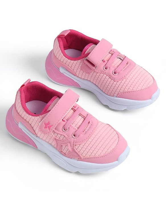 Cute Walk by Babyhug Velcro Closure Solid Sneaker Shoes - Purple