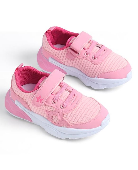 Cute Walk by Babyhug Velcro Closure Solid Sneaker Shoes - Purple