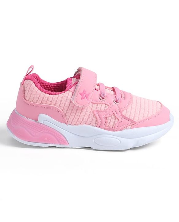 Cute Walk by Babyhug Velcro Closure Solid Sneaker Shoes - Purple