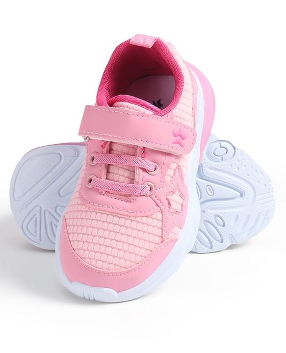 Cute Walk by Babyhug Velcro Closure Solid Sneaker Shoes - Purple