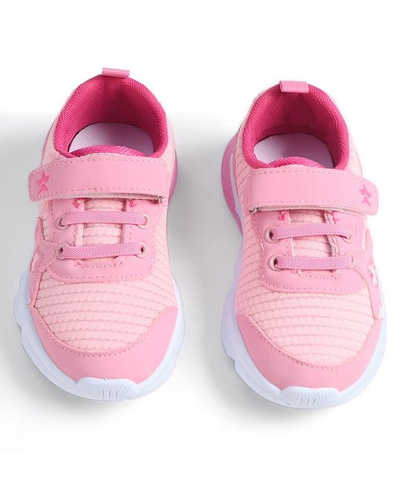 Cute Walk by Babyhug Velcro Closure Solid Sneaker Shoes - Purple