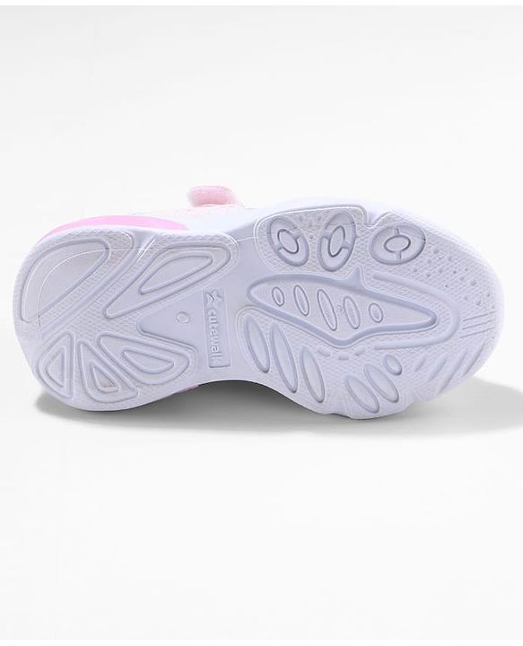Cute Walk by Babyhug Velcro Closure Rainbow Printed Sneaker - Pink