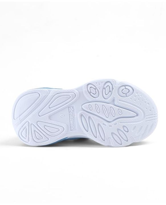Cute Walk by Babyhug Velcro Closure Text Printed Sneakers - Light Blue