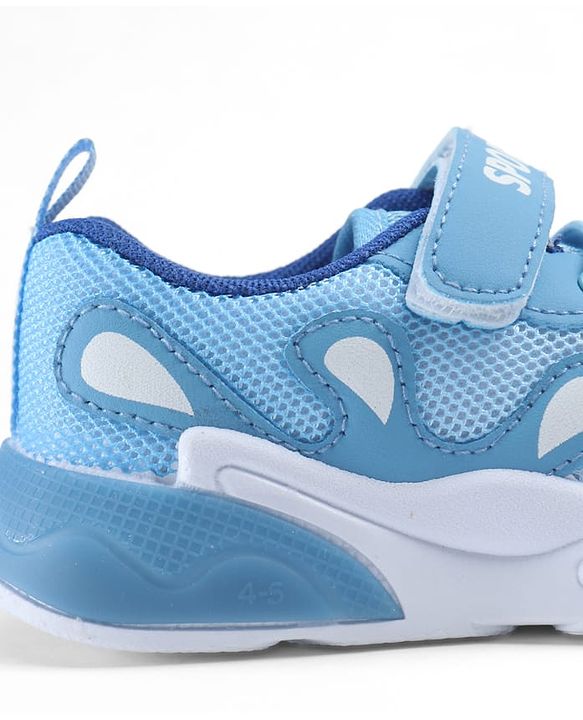 Cute Walk by Babyhug Velcro Closure Text Printed Sneakers - Light Blue