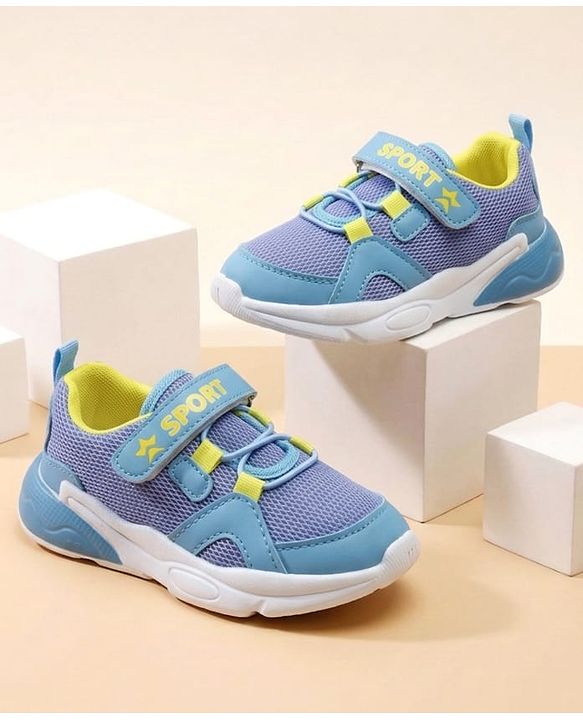 Cute Walk by Babyhug Velcro Closure Solid Sneakers - Blue