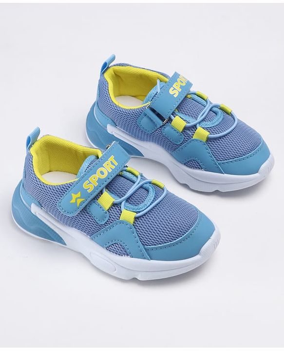 Cute Walk by Babyhug Velcro Closure Solid Sneakers - Blue
