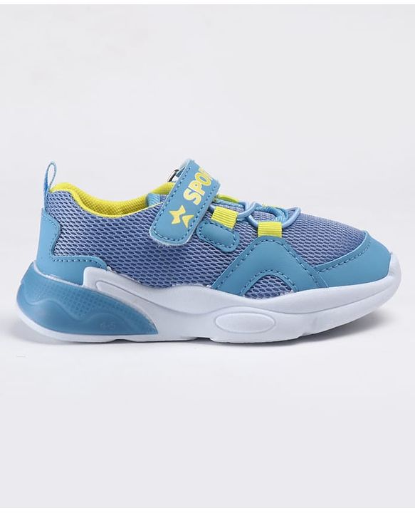 Cute Walk by Babyhug Velcro Closure Solid Sneakers - Blue