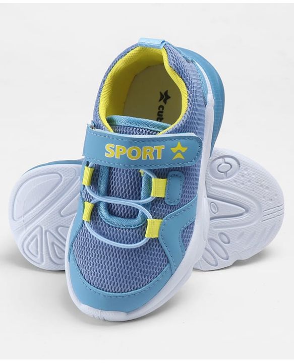 Cute Walk by Babyhug Velcro Closure Solid Sneakers - Blue