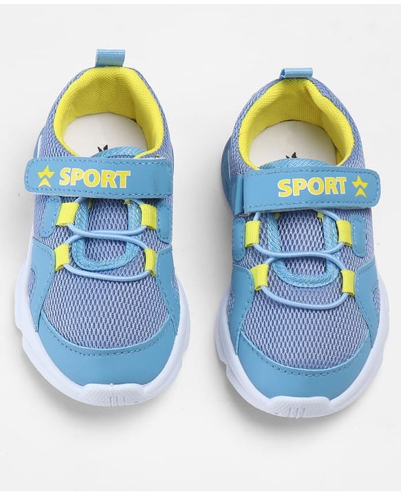 Cute Walk by Babyhug Velcro Closure Solid Sneakers - Blue
