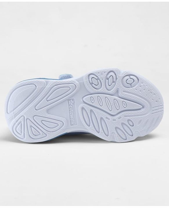Cute Walk by Babyhug Velcro Closure Solid Sneakers - Blue