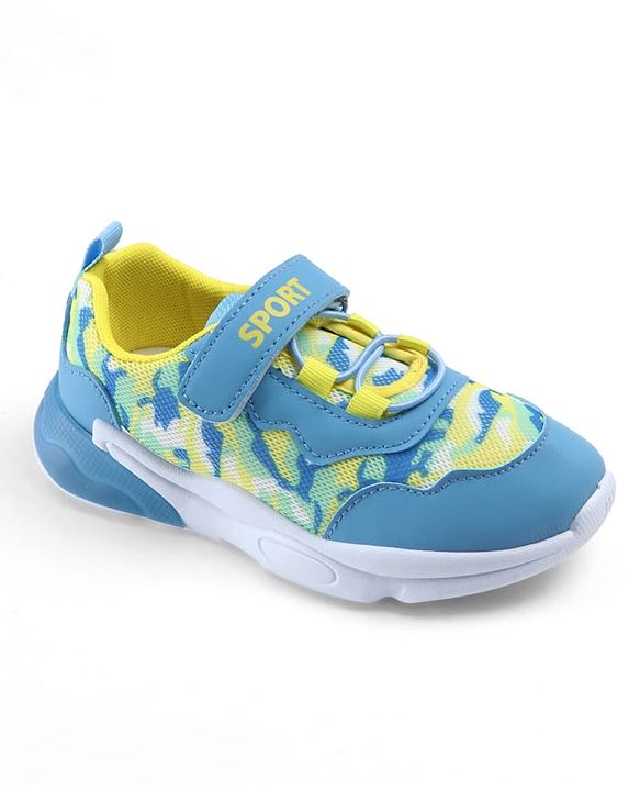 Cute Walk by Babyhug Velcro Closure Camouflage Printed Sneakers - Yellow