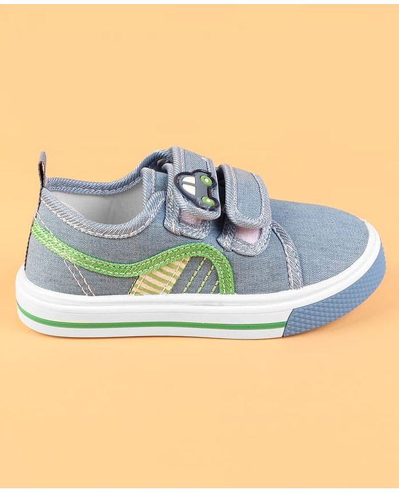 Cute Walk by Babyhug Velcro Closure Casual Shoes With Car Applique - Blue