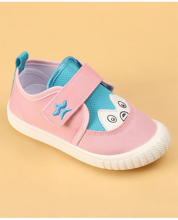 Cute Walk by Babyhug Velcro Closure Casual Shoes with Animal Print - Pink
