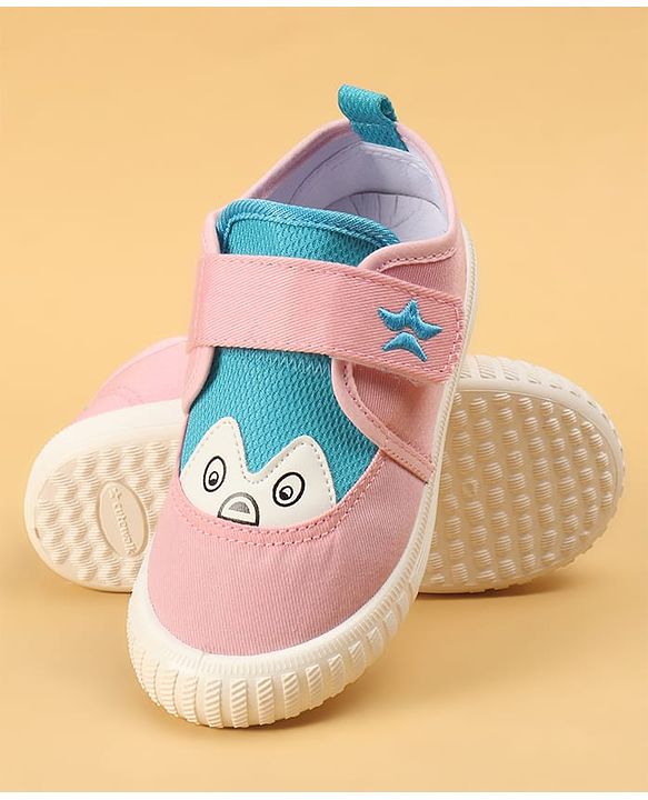 Cute Walk by Babyhug Velcro Closure Casual Shoes with Animal Print - Pink
