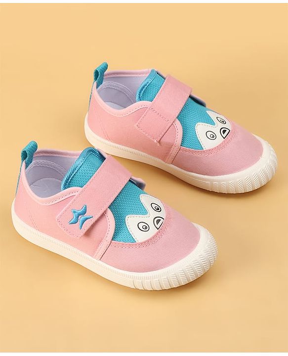 Cute Walk by Babyhug Velcro Closure Casual Shoes with Animal Print - Pink