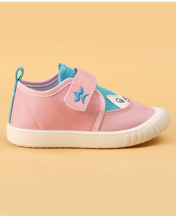 Cute Walk by Babyhug Velcro Closure Casual Shoes with Animal Print - Pink