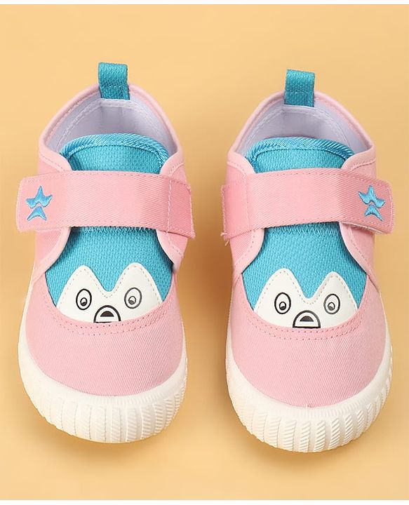 Cute Walk by Babyhug Velcro Closure Casual Shoes with Animal Print - Pink