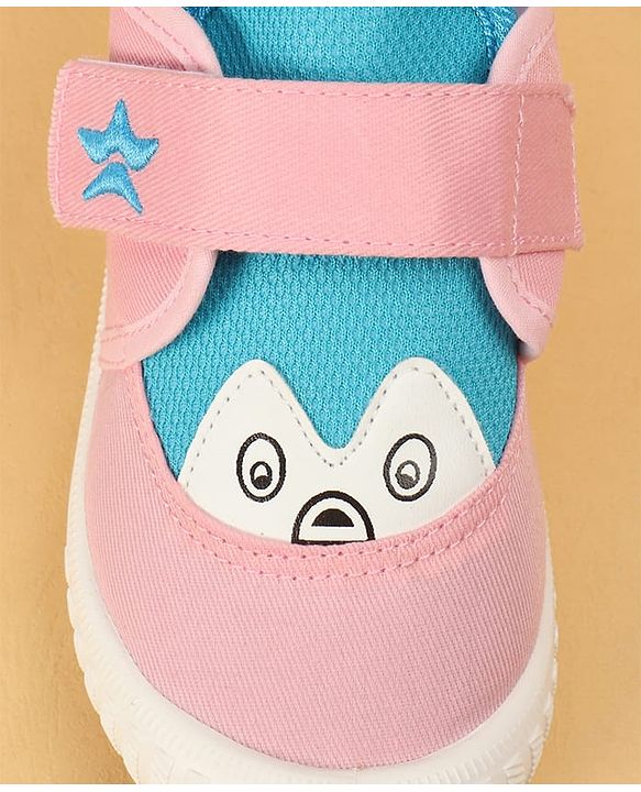 Cute Walk by Babyhug Velcro Closure Casual Shoes with Animal Print - Pink