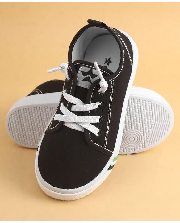 Cute Walk by Babyhug Lace Up Solid Casual Shoes - Black