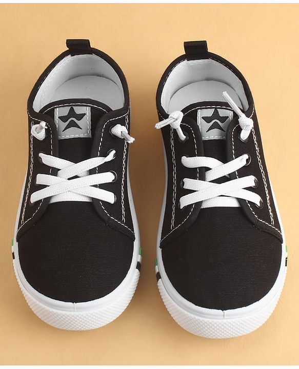 Cute Walk by Babyhug Lace Up Solid Casual Shoes - Black