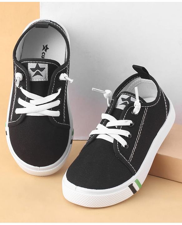 Cute Walk by Babyhug Lace Up Solid Casual Shoes - Black