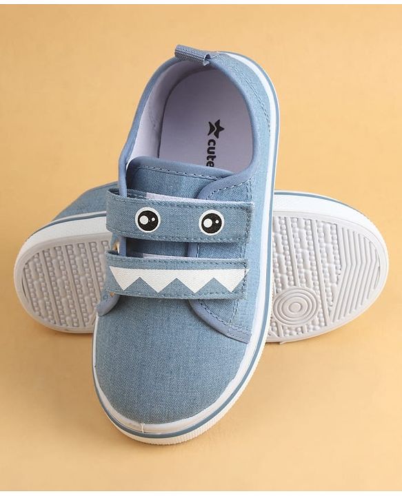 Cute Walk by Babyhug Velcro Closure Printed Casual Shoes - Blue