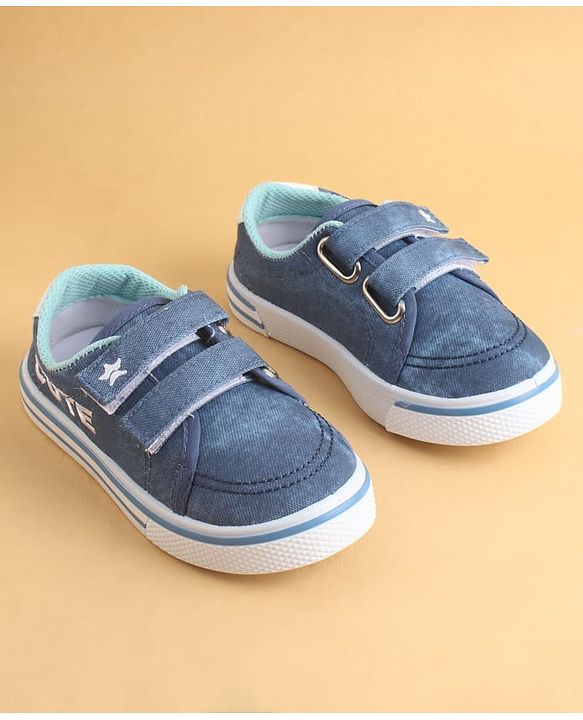 Cute Walk by Babyhug Velcro Closure Casual Shoes with Cute Embroidery - Blue