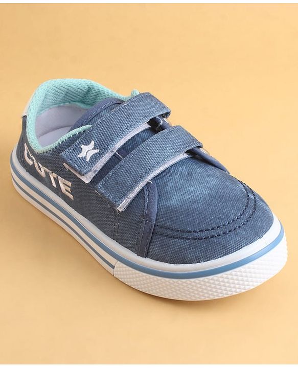 Cute Walk by Babyhug Velcro Closure Casual Shoes with Cute Embroidery - Blue