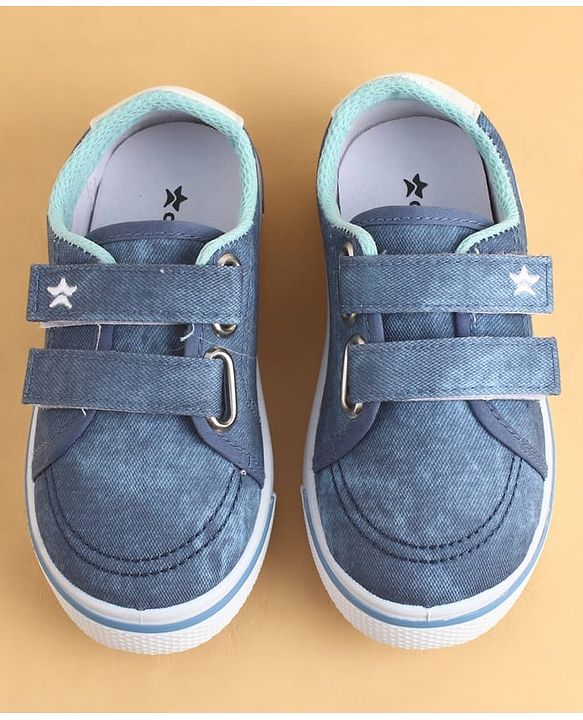 Cute Walk by Babyhug Velcro Closure Casual Shoes with Cute Embroidery - Blue