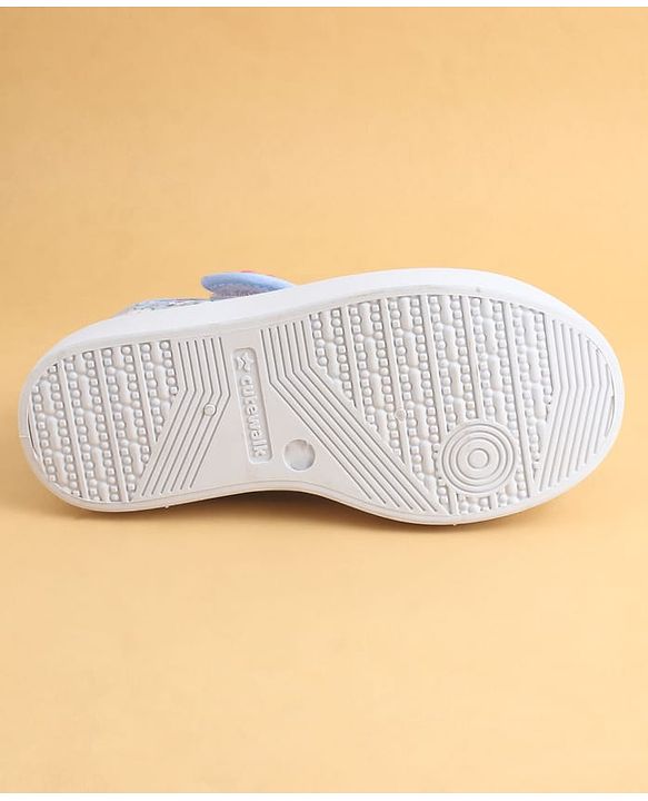 Cute Walk by Babyhug Velcro Closure Casual Shoes with Floral Print - Blue