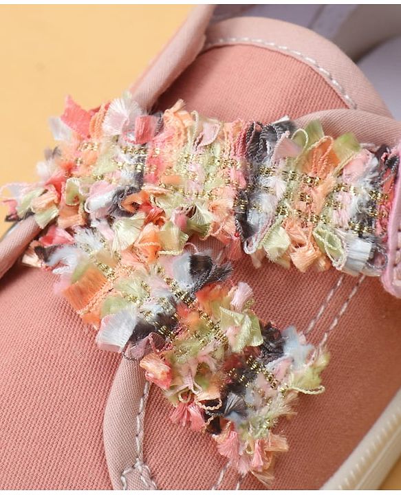 Cute Walk by Babyhug Velcro Closure Casual Shoes With Lace Detailing - Pink