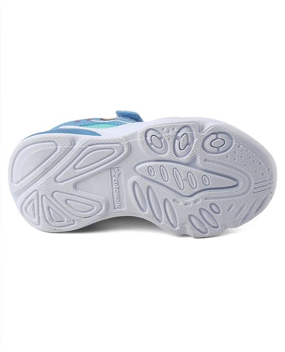 Cute Walk by Babyhug Velcro Closure Sneaker With Space Rocket Applique - Grey