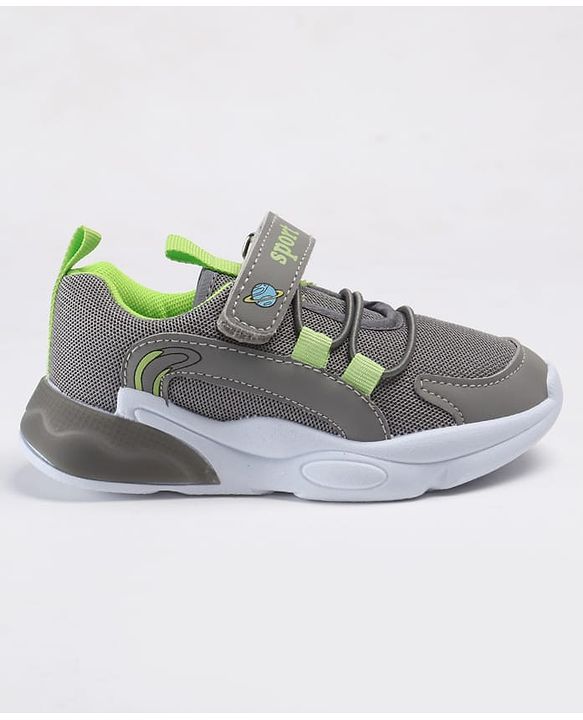 Cute Walk by Babyhug Velcro Closure Solid Sneakers - Grey