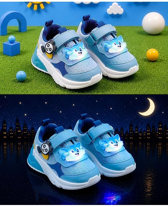 Cute Walk by Babyhug Velcro Closure Sneaker With Fox Applique - Red