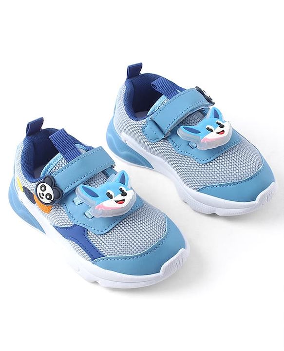 Cute Walk by Babyhug Velcro Closure Sneaker With Fox Applique - Red