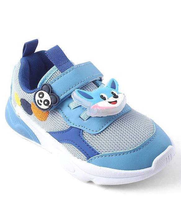 Cute Walk by Babyhug Velcro Closure Sneaker With Fox Applique - Red