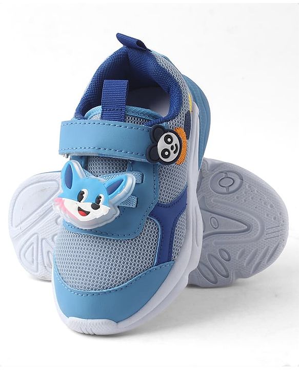 Cute Walk by Babyhug Velcro Closure Sneaker With Fox Applique - Red