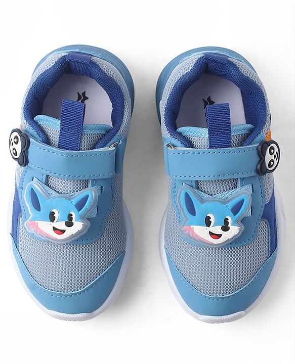 Cute Walk by Babyhug Velcro Closure Sneaker With Fox Applique - Red