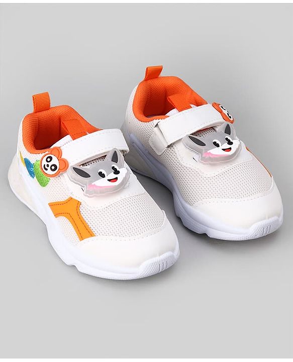 Cute Walk by Babyhug Velcro Closure Sneaker With Fox Applique - Red