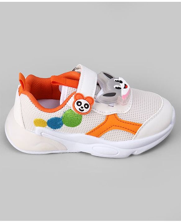 Cute Walk by Babyhug Velcro Closure Sneaker With Fox Applique - Red