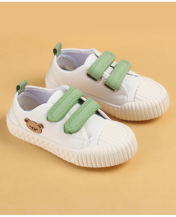 Cute Walk by Babyhug Velcro Closure Casual Shoes with Teddy Applique - Peach