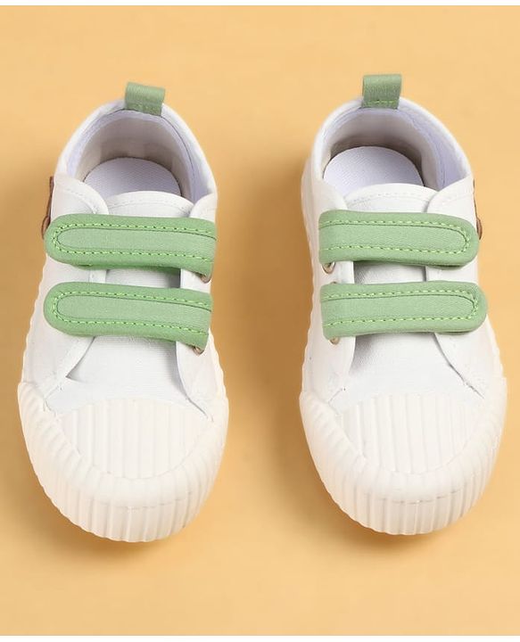 Cute Walk by Babyhug Velcro Closure Casual Shoes with Teddy Applique - Peach