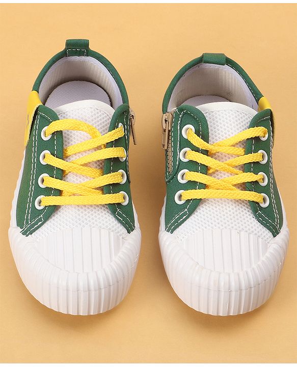 Cute Walk by Babyhug Lace Up Solid Casual Shoes - Dark Green