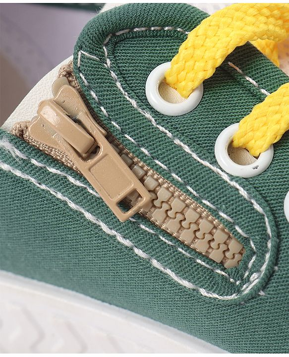 Cute Walk by Babyhug Lace Up Solid Casual Shoes - Dark Green