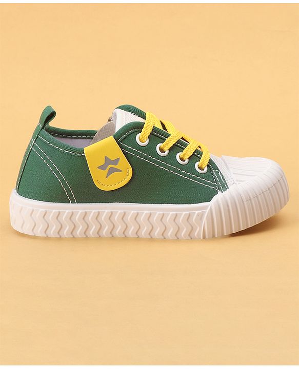 Cute Walk by Babyhug Lace Up Solid Casual Shoes - Dark Green
